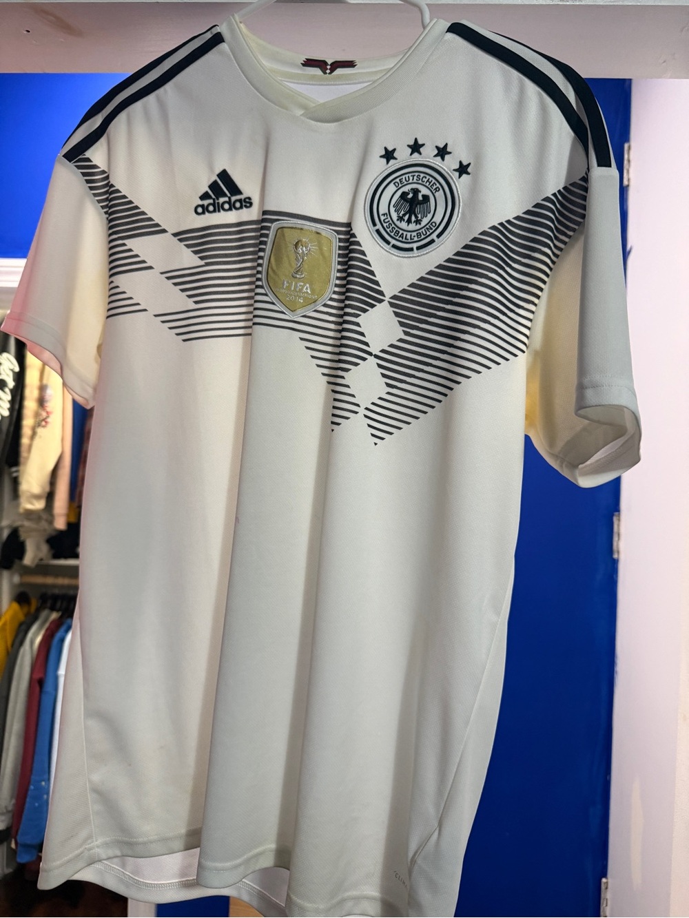 adidas Men’s White and Black Germany National Team Jersey